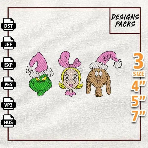 Green Monster Embroidery Design