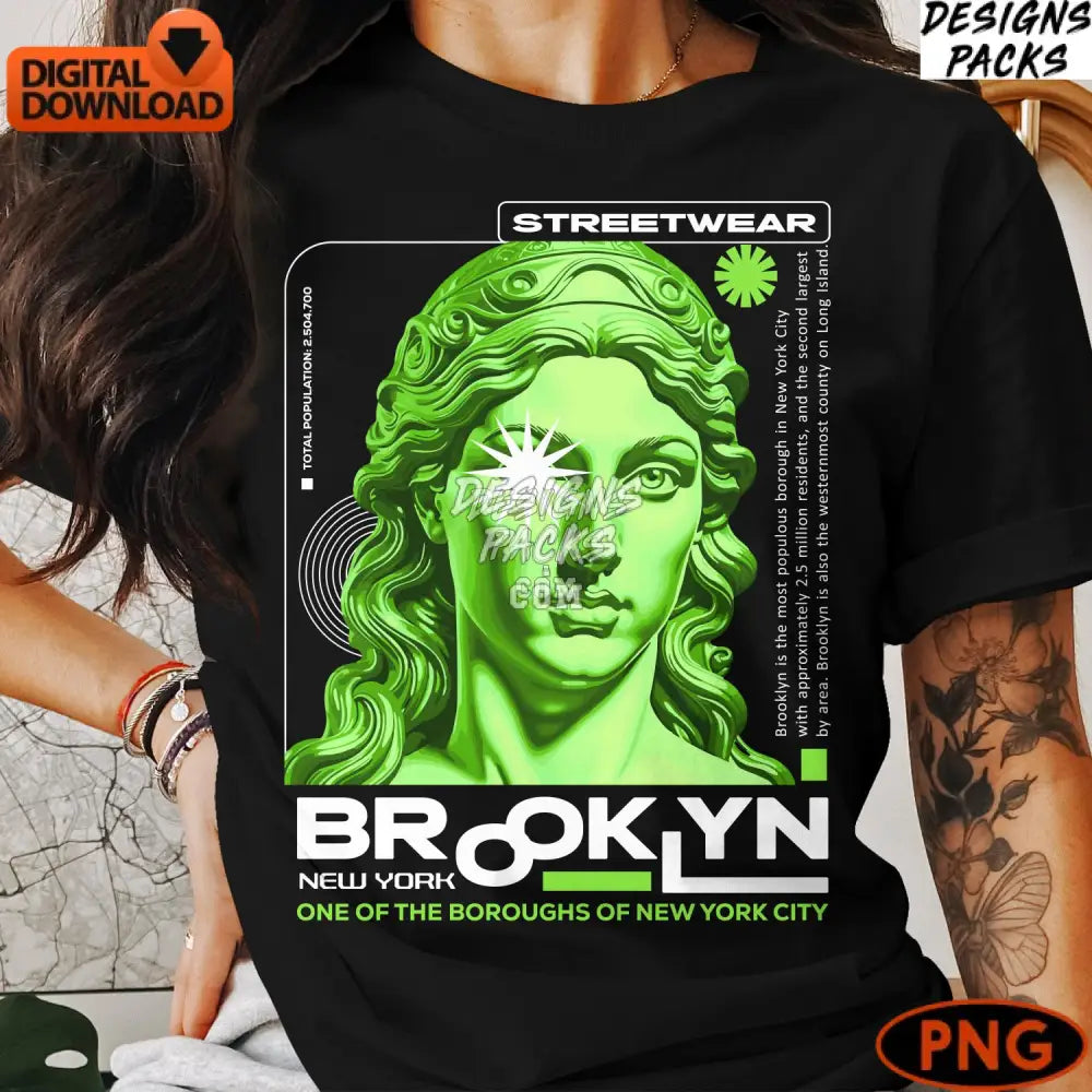 Green Statue Graphic Digital Download Png New York Inspired Art