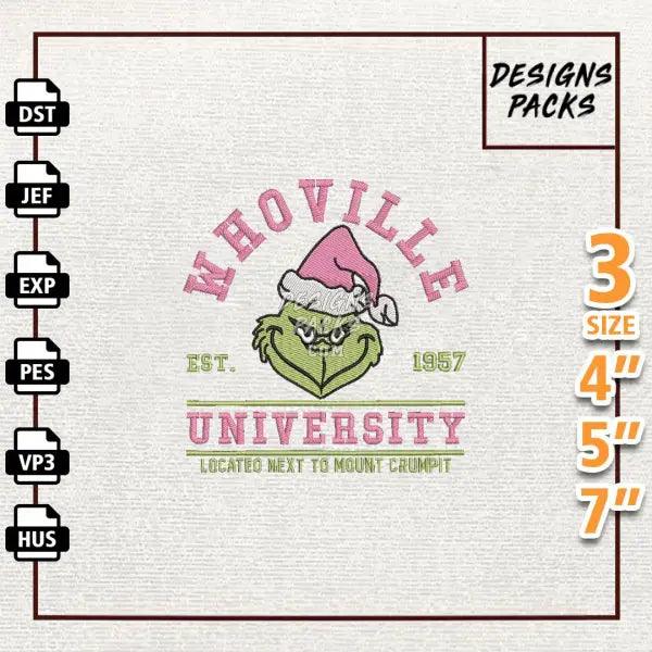 Greench University Embroidery Design
