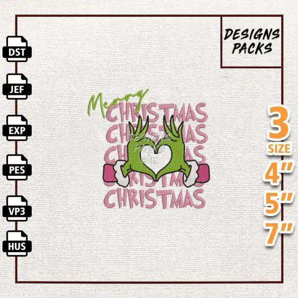 Greenchmas Embroidery Design