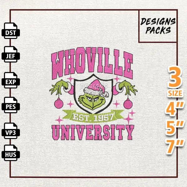 Greenchmas University Embroidery Design