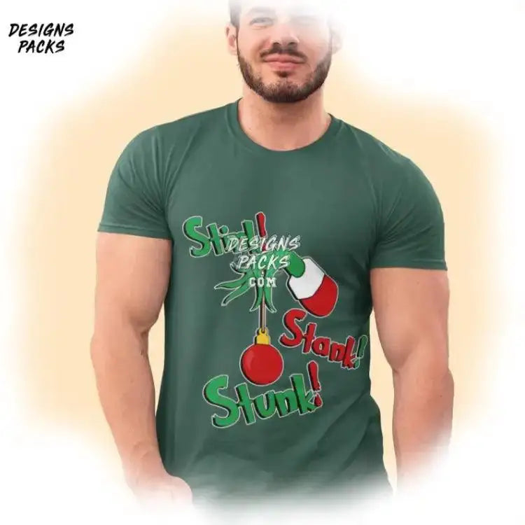 Grinch Christmas Merry Stink Stank Stunk Sublimation Png Design