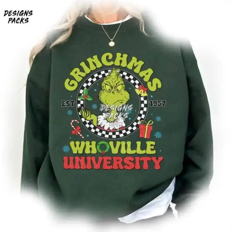 Grinch Hand Christmas Grinchmas Whoville University Est 1957 Png Design