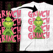 Grinch Face Christmas T-Shirt, Funny Holiday Tee, Xmas Party Outfit, Festive Winter Apparel