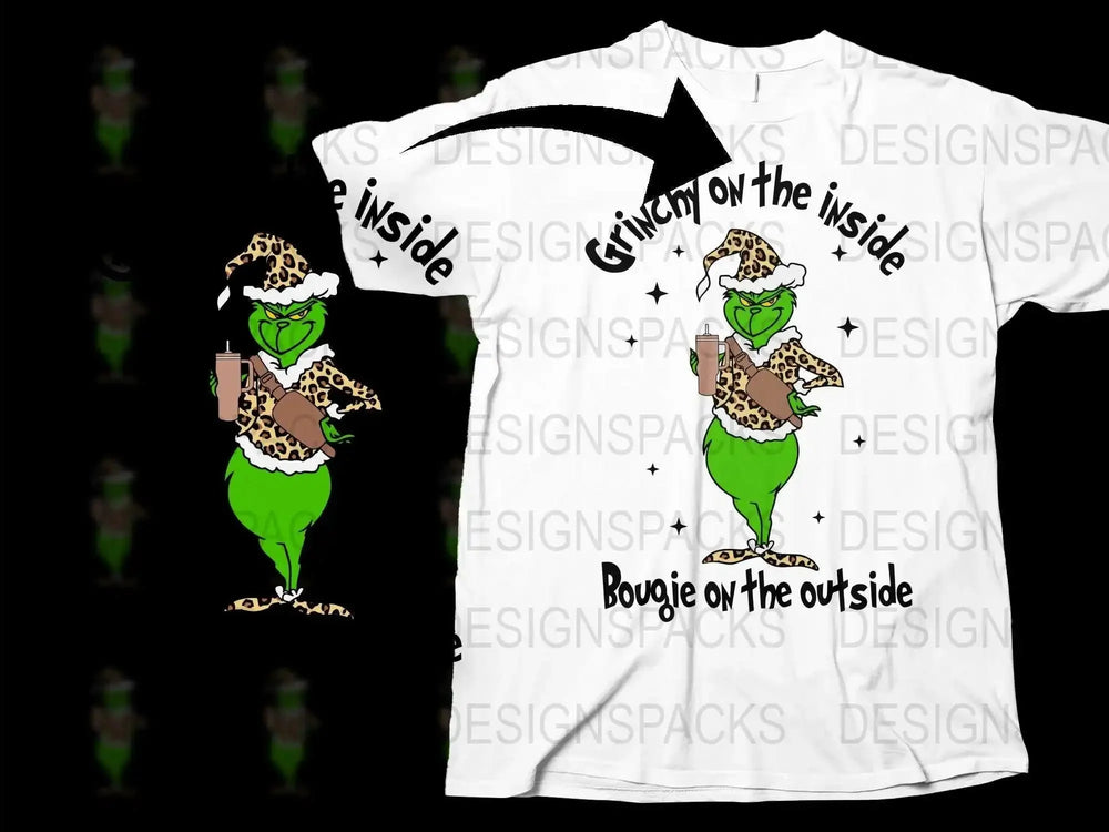 Gritty on the Inside Boujie on the Outside T-Shirt, Leopard Print Duck Graphic Tee, Fun Quirky Animal Shirt for Parties and Casual Wear