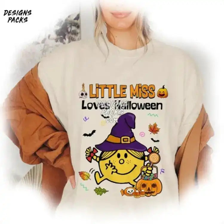 Groovy Halloween Kids Little Miss Loves Png Design