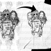 Grunge Is Not Dead Unique Rock Graphic Art Png Design Digital Download