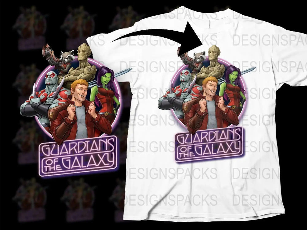 Guardians of the Galaxy Characters Png Digital Download