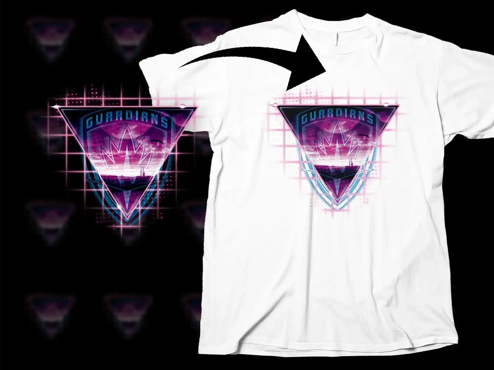 Guardians Retro Space Logo Unisex Graphic Png Digital Download