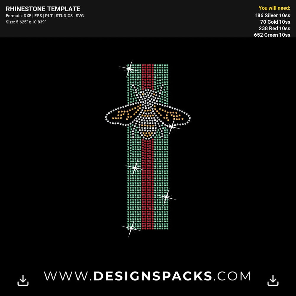 Gucci Bee Updated Rhinestone Digital Template