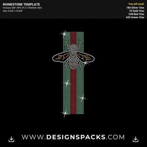 Gucci Bee Updated Rhinestone Digital Template