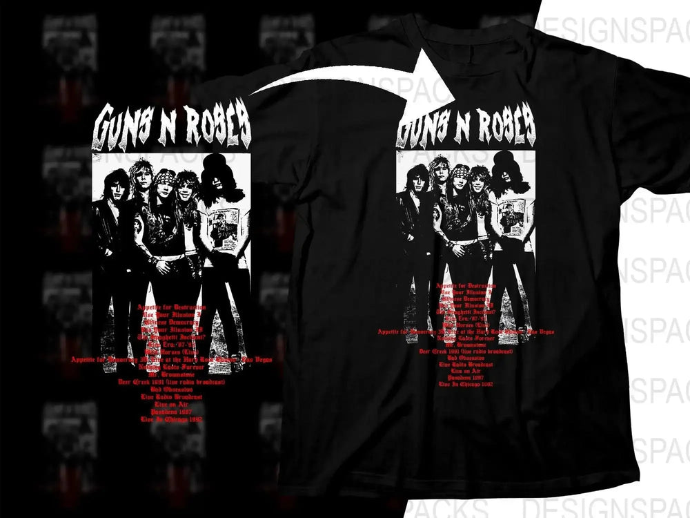 GUNS N ROSES Music Artist Streetwear Png Digital Download