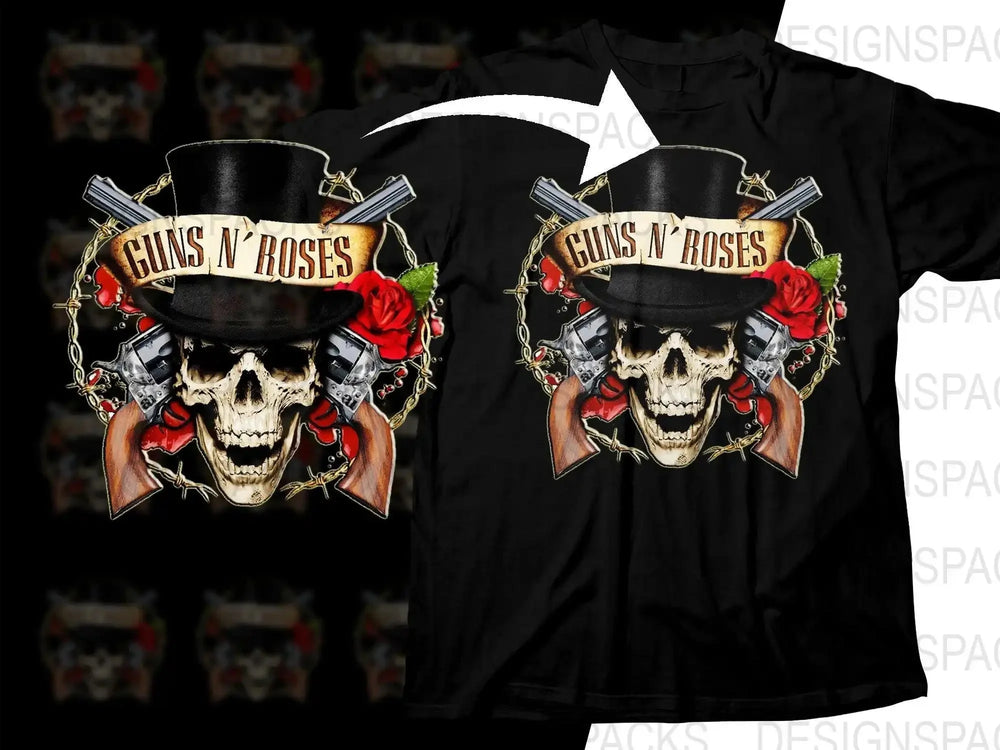 Guns N' Roses Rock Music Band Graphic Png Halftone Digital Download