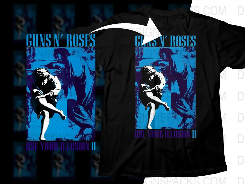 Guns N' Roses Use Your Illusion II Album Art Png Halftone Digital Download