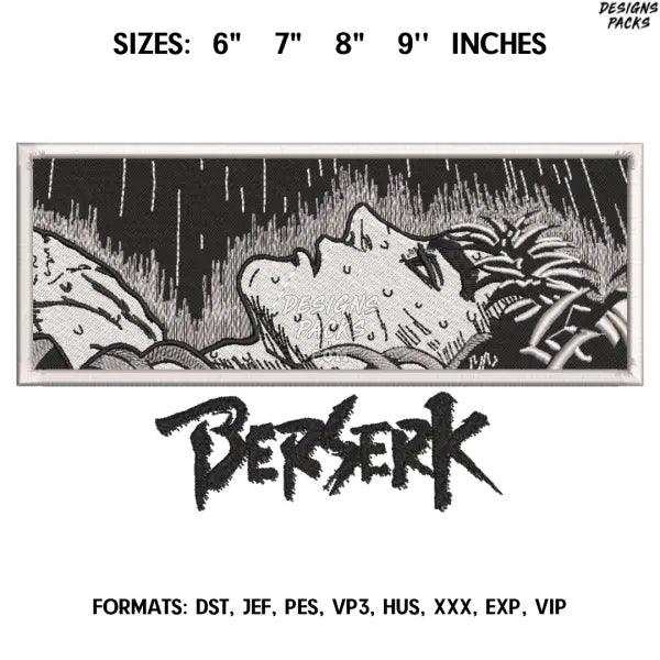 Guts Berserk Embroidery design file. Anime Berserk embroidery design. Machine embroidery file, Anime Pes Design Brother