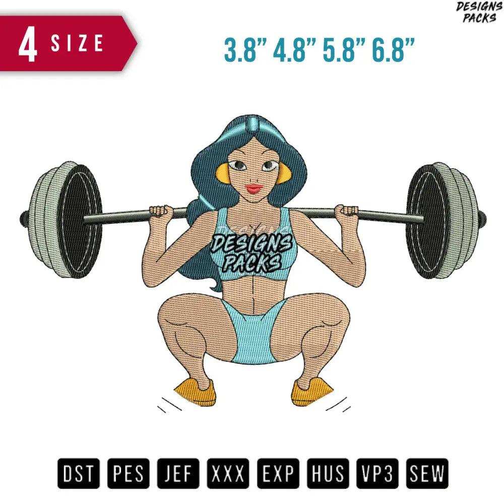 Gymgirl Jasmin Lifting Embroidery Design