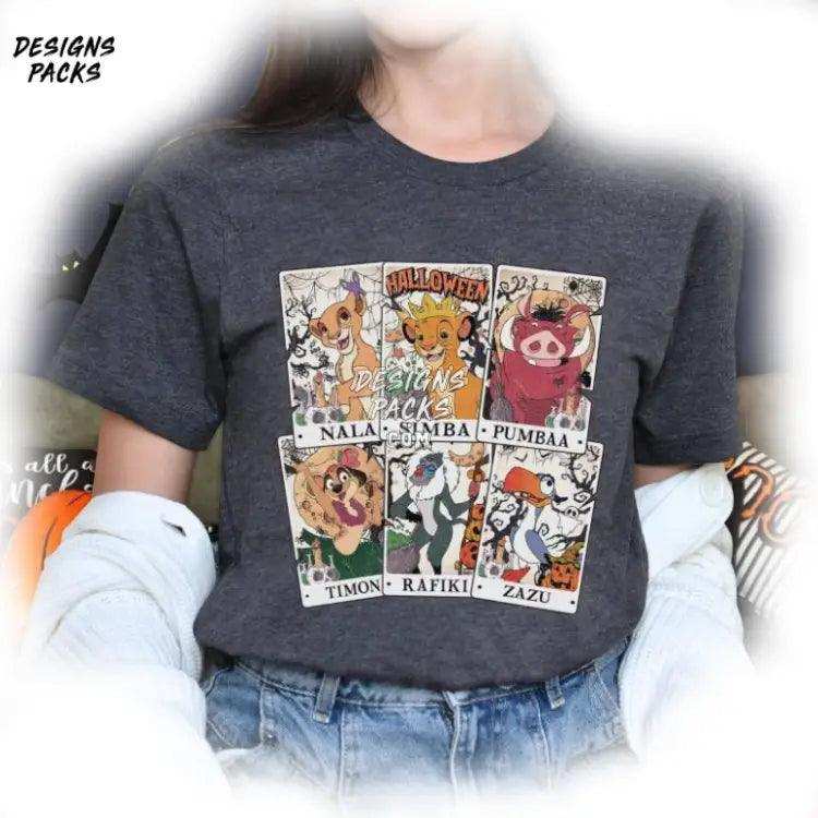 Hakuna Matata Cartoon Land Family Halloween Party The Lion King Tarot Card Png Design