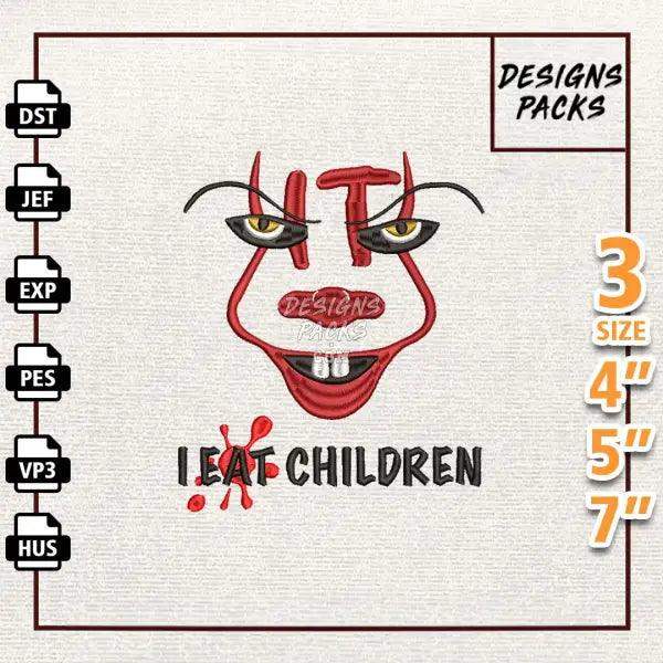 Halloween Clown Embroidery Design