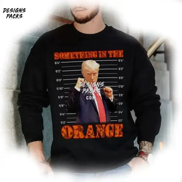 Halloween Funny Trump Something In The Orange Png Design