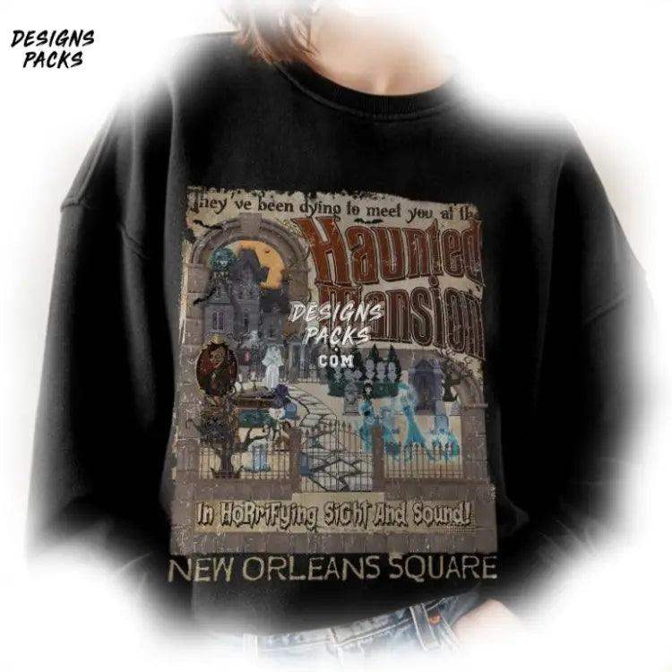 Halloween Haunted Mansion New Orleans Square Png Design