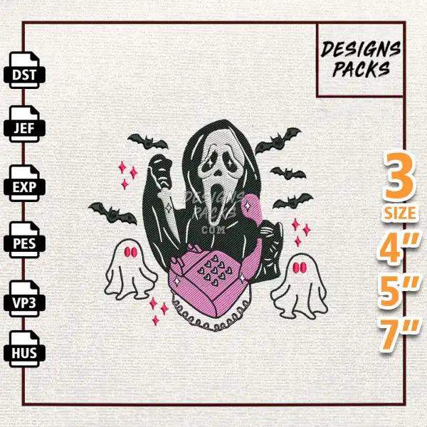 Halloween Horror Mask Embroidery Design