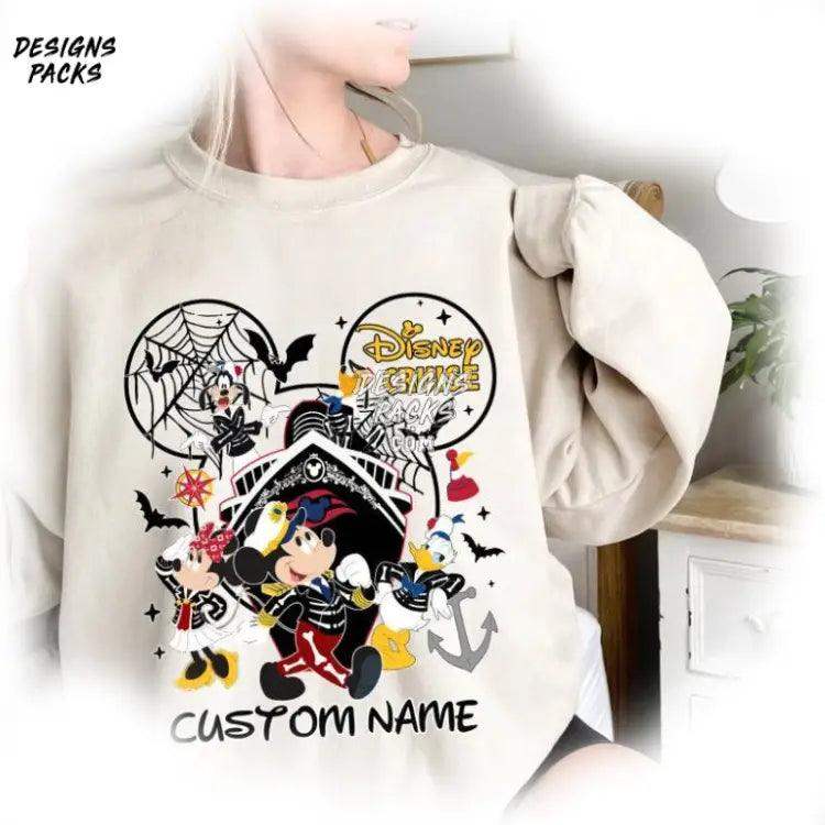 Halloween Mickey & Friends Cruise Cartoon On The High Seas Png Design