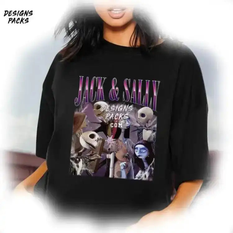 Halloween Movie Homage Tv Nightmare Before Christmas Vintage Graphic Png Design