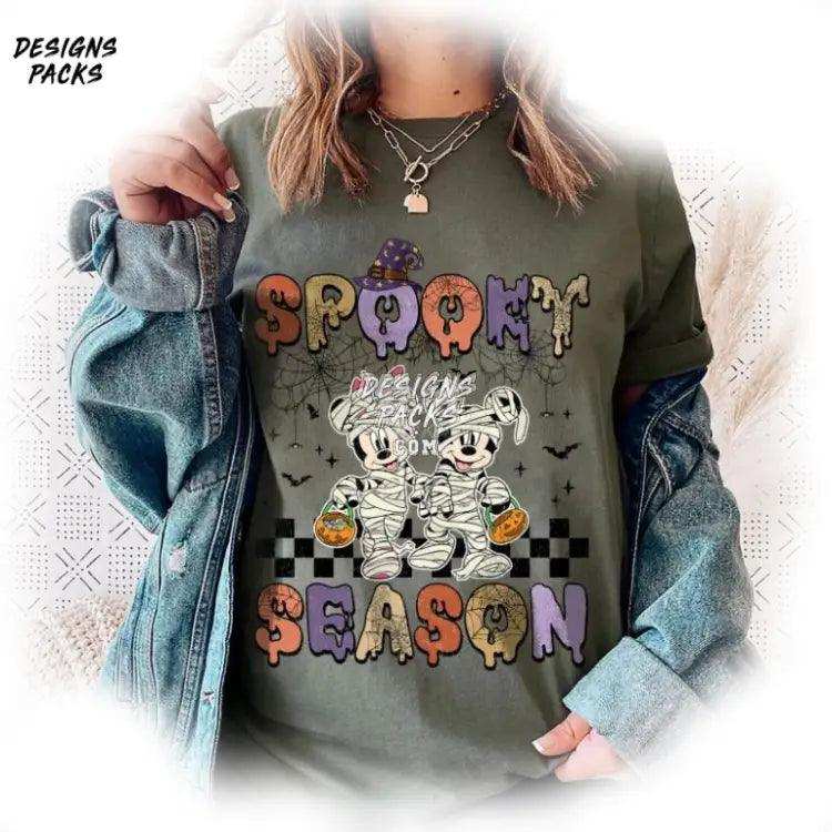 Halloween Mummy Mouse And Friends Mickey Minnie Cartoon Spooky Season Png Design