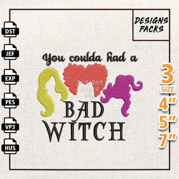 Halloween Witch Characters Craft Embroidery Design