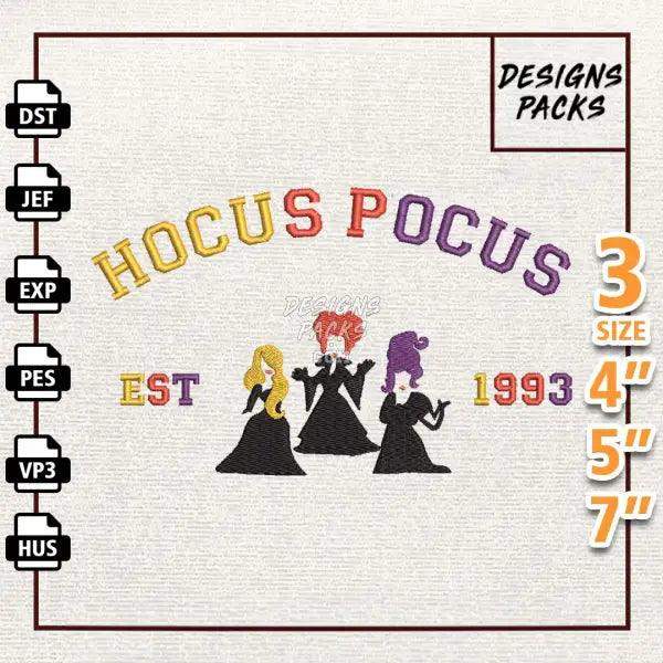 Halloween Witch Characters Embroidery Design