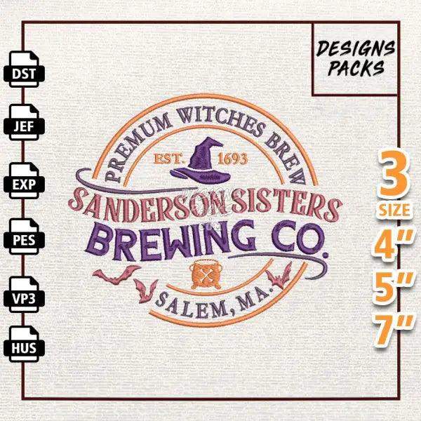 Halloween Witch Characters Embroidery Design