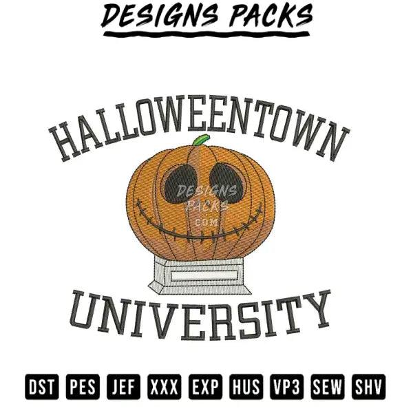 Halloweentown pumpkin university Embroidery Design 3.8" 4.8" 5.8" 6.8"