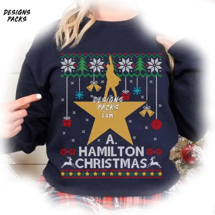 Hamilton Broadway Fan Alexander Christmas Png Design