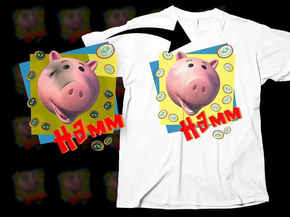 Hamm Character Png Digital Download with Playful Currency Design
