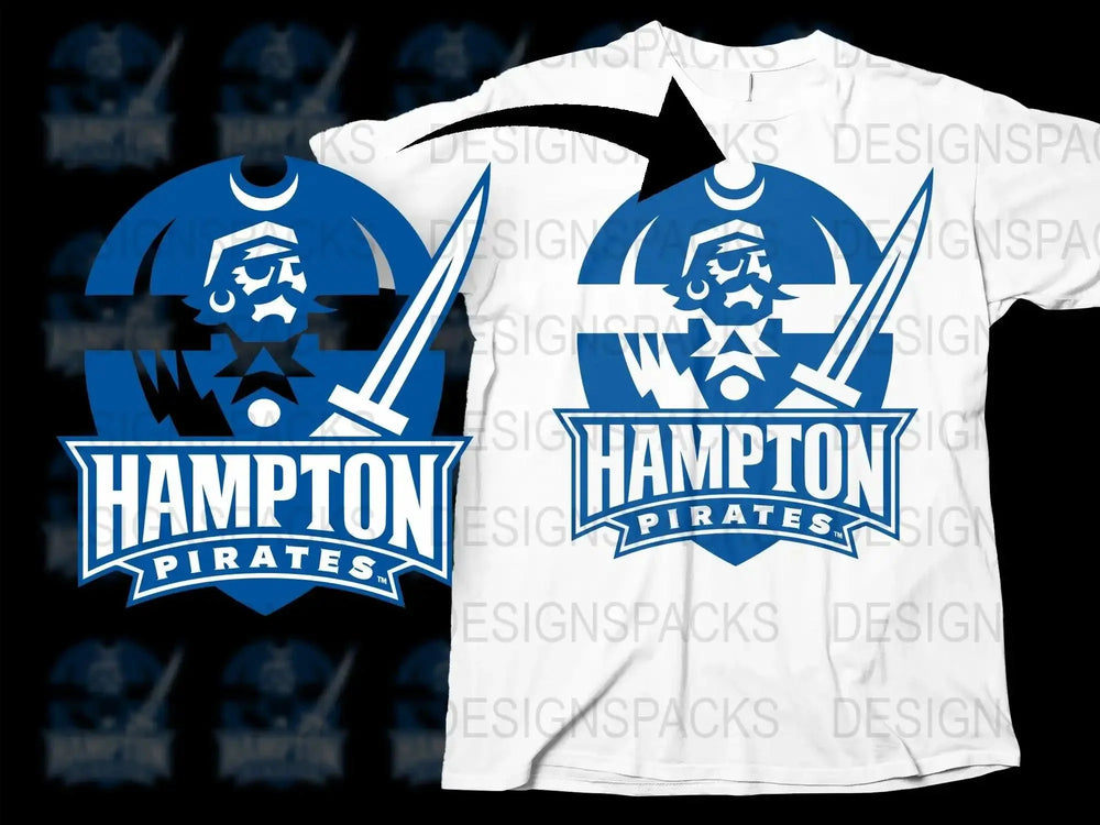 Hampton Pirates College Football Png Digital Download