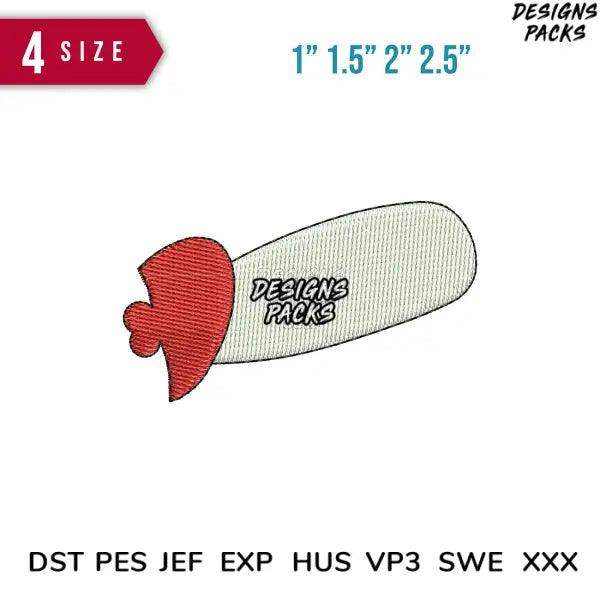 Hand eve love Embroidery Design Size item :  1" 1.5" 2" 2.5"
