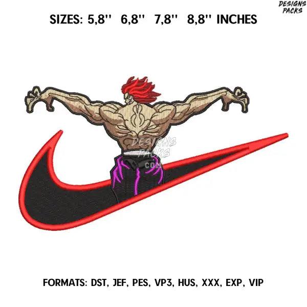 Hanma Yujiro/ Embroidery/Anime Embroidery Design/ Anime design/ Embroidery Pattern/ Design Pes Dst Format