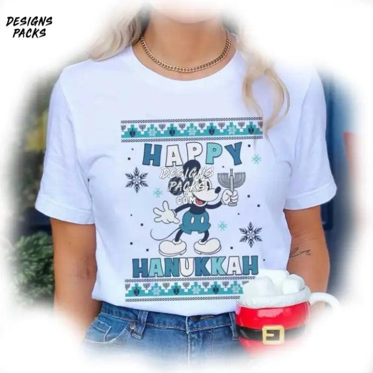 Hanukkah Holiday Festival Of Lights Cartoon Mickey Happy Png Design