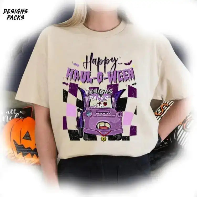 Happy Haul - O - Ween Cars Land Haul - O - Ween Cartoon Retro Mater Vampire Png Design