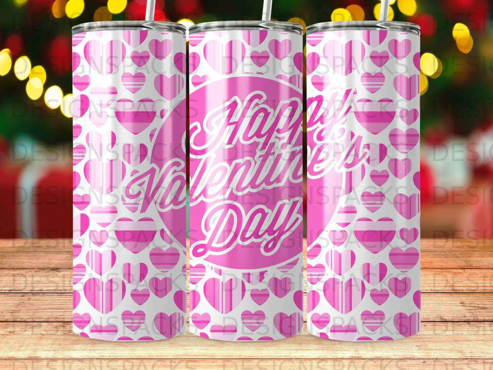 Happy Hearts Valentine's Day Digital Wrap Design