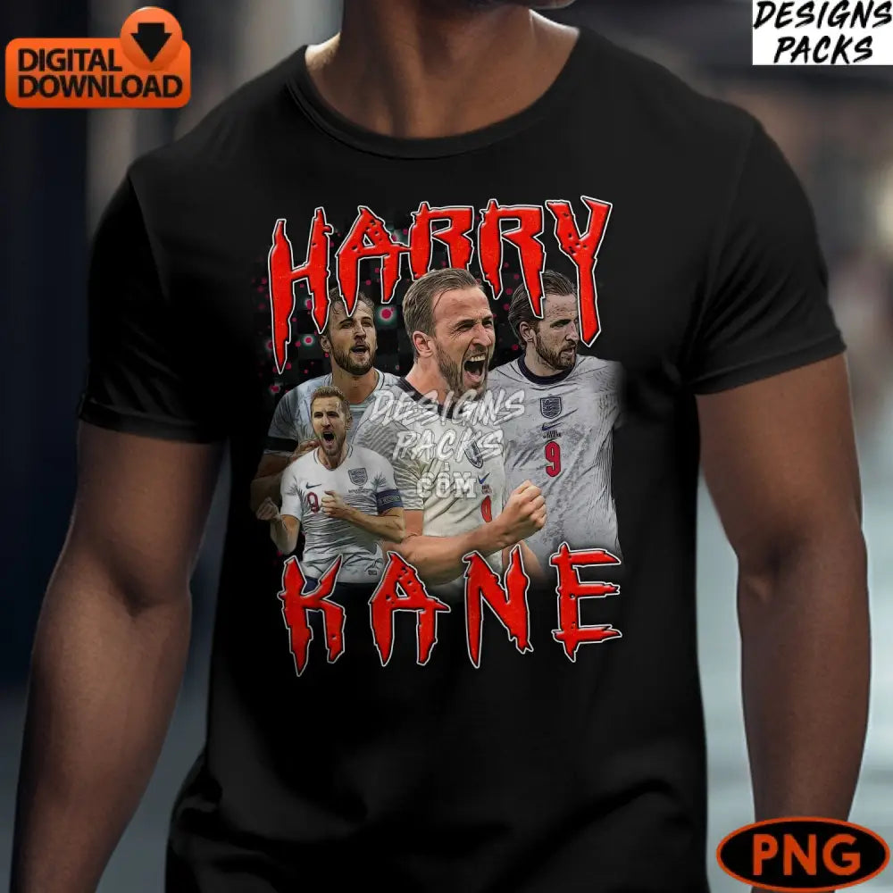 Harry Kane England Football Star Digital Art Inspirational Sports Instant Download Png