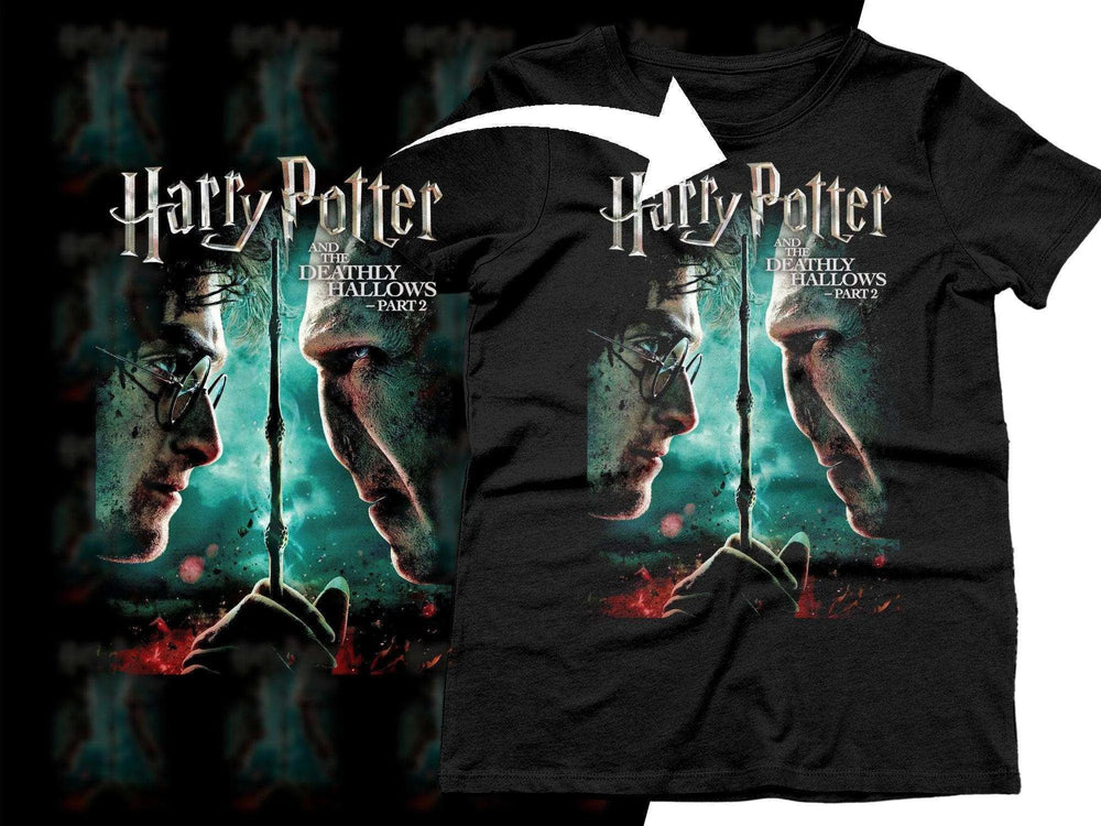 Harry Potter and the Deathly Hallows Face-off Halftone Png Digital Download