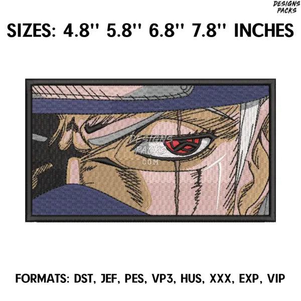 Hatake Kakashi Embroidery Design File Pes, Anime design Naruto, Embroidery Pattern. Anime Naruto art, Anime Pes Design