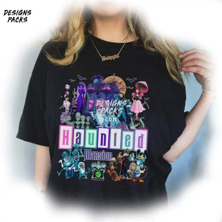 Haunted Mansion Halloween Cartoon Mickey And Friends Sublimation Png Design