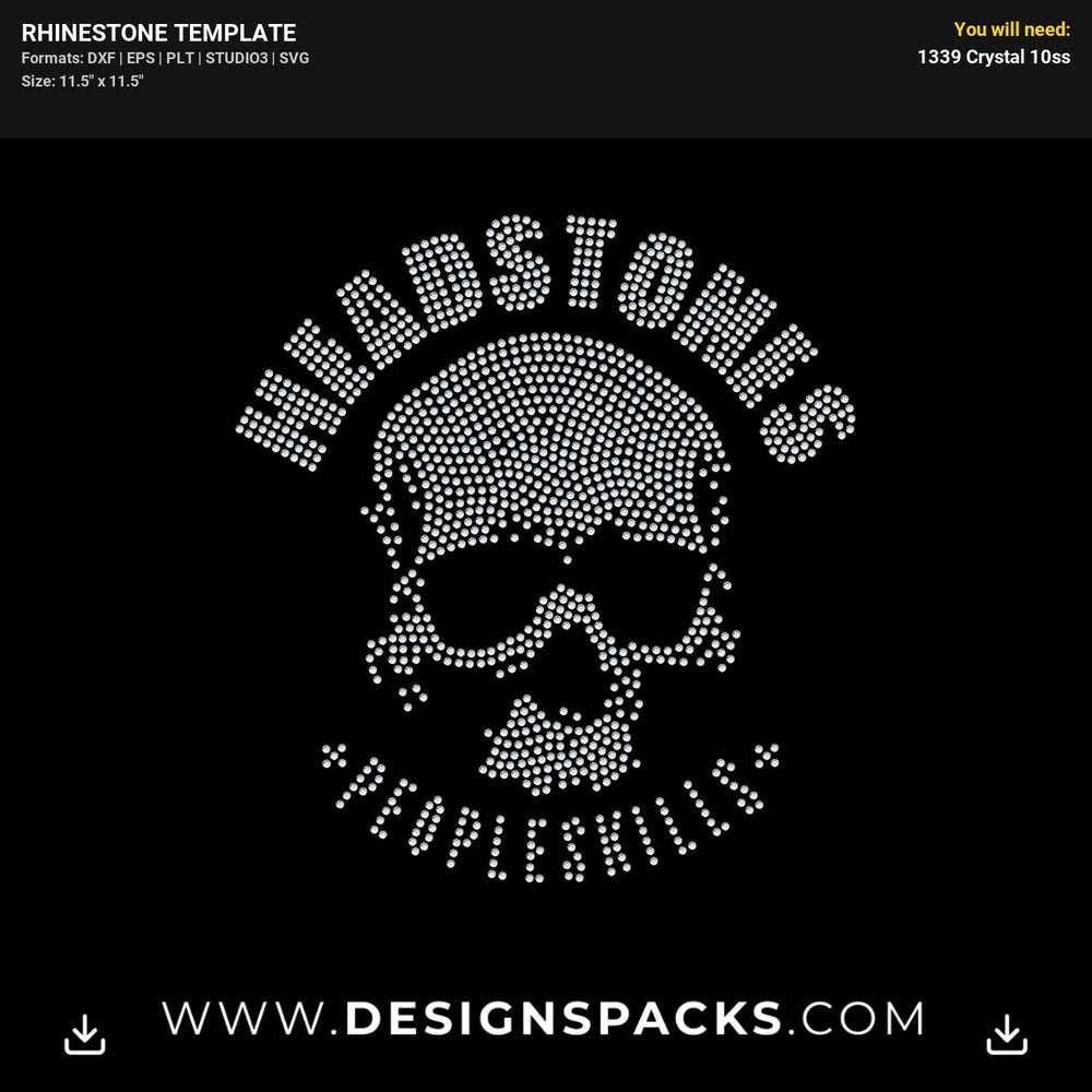 Headstones Logo Rhinestone Digital Template