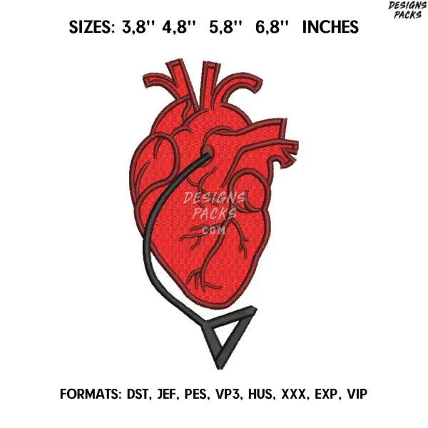 Heart of the Chainsaw Man Embroidery Design File / Chainsaw man Anime Embroidery Design/ Denji and Pochita