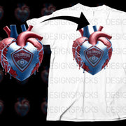 Heart Shaped Colorado Rapids Logo Graphic Png Digital Download