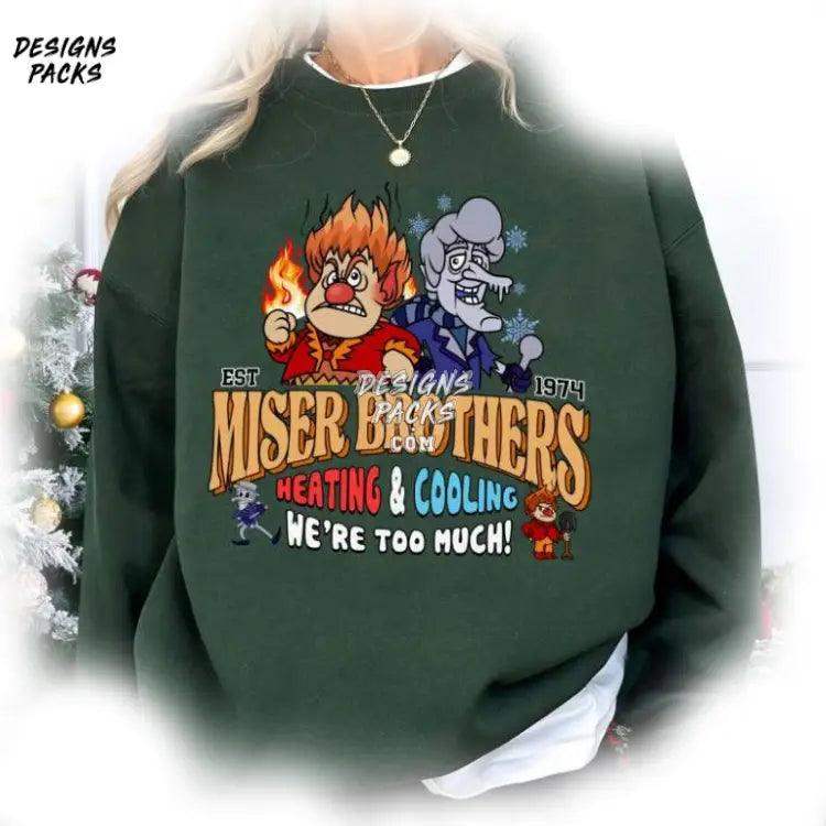 Heating And Cooling We’re Too Much Miser Brothers Png Design