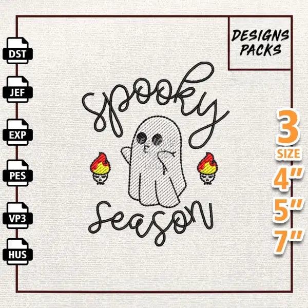 Hello Spooky Embroidery Design