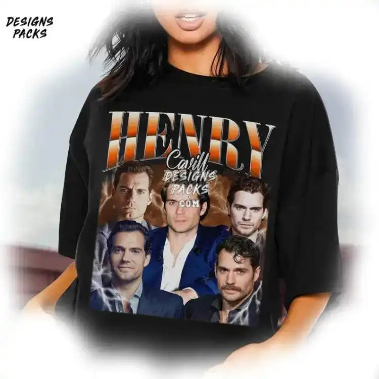 Henry Cavill Homage Tv Vintage Graphic Png Design